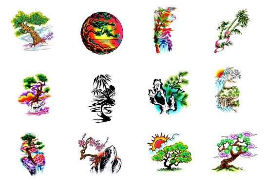 Tree tattoo designs from Tattoo-Art.com