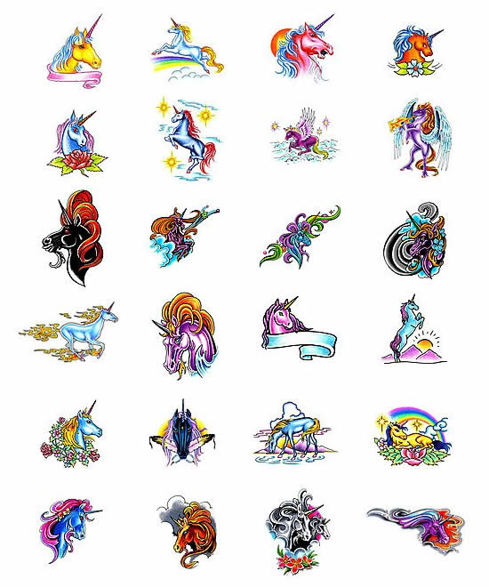 Unicorn tattoo designs from Tattoo-Art.com