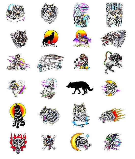 Wolf tattoo designs from Tattoo-Art.com