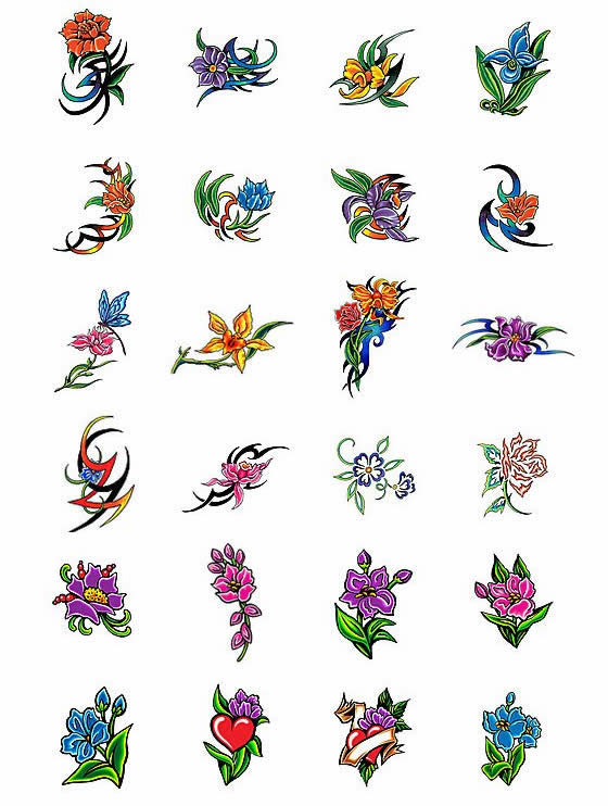 Flower tattoo design ideas from Tattoo-Art.com