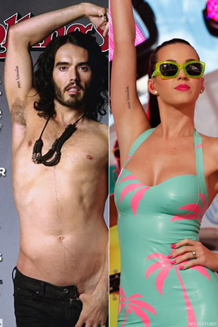 Russell Brand Katy Perry tattoos