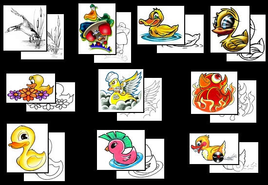 Duck tattoo designs