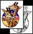 Giraffe tattoo designs