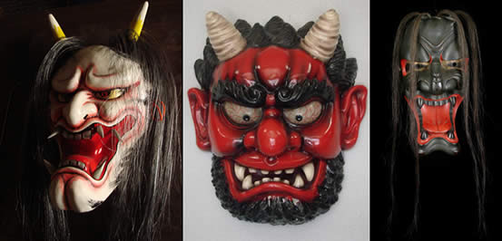 Japanese demon masks