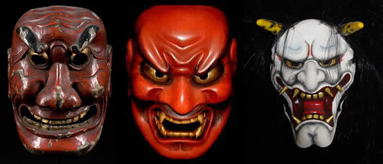 Japanese demon masks