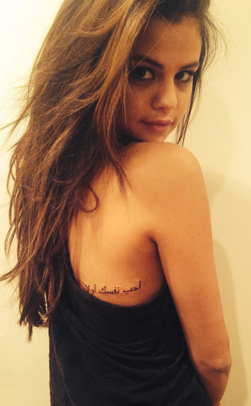 Selena Gomez tattoo photos