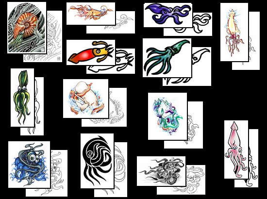 100+ Silhouette Of The Giant Squid Tattoo Stock Illustrations, Royalty-Free  Vector Graphics & Clip Art - iStock