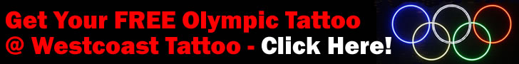 Get your free olympic tattoo here - Olympic medal winners get a free tattoo at Westcoast Tattoo in Vancouver