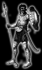 Tattooed Pict warrior 400AD Great Britain