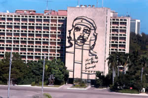 Political art and murals are everywhere in Havana. The Ché Guevara building mural proclaims, “Until victory always.”