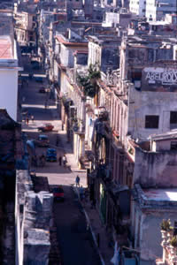 A street scene in Havana.