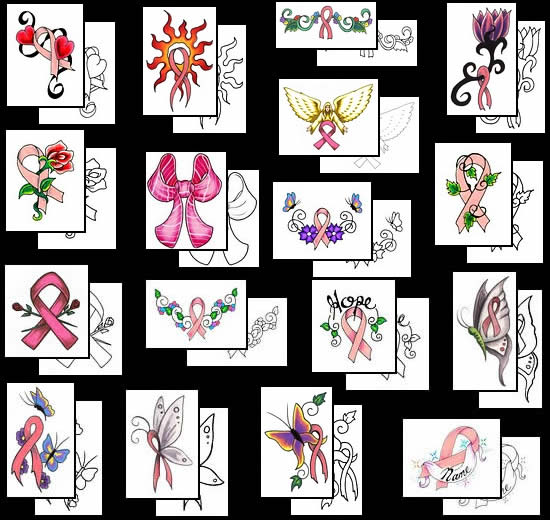 Check out these great pink ribbon tattoo designs and symbol ideas