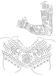 Drawings of Bhumia patterns