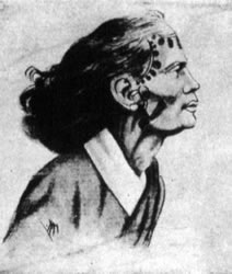 Profile and portrait views of Ana Eva Hei, 1911.
