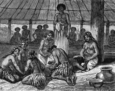 Marquesan tattooing scene, 1804.