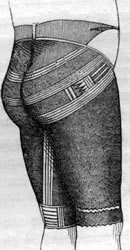 First published image of Samoan tatau, 1840.