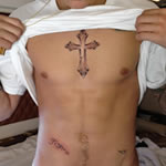Justin Bieber chest tattoo