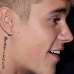 Justin Bieber neck tattoo