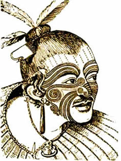 Maori chief moko