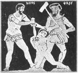 The murder of Orpheus
