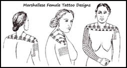 Female Marshallese tattoo designs
