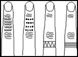 Marshallese finger tattoo designs